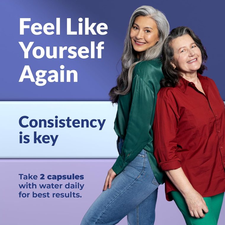 Natural Menopause Supplements for Women - Perimenopause Supplements for Hormonal Balance, Bloating & Mood Swings | Hot Flashes Menopause Relief w/Probiotics & Prebiotics, Black Cohosh & Chasteberry - Image 8