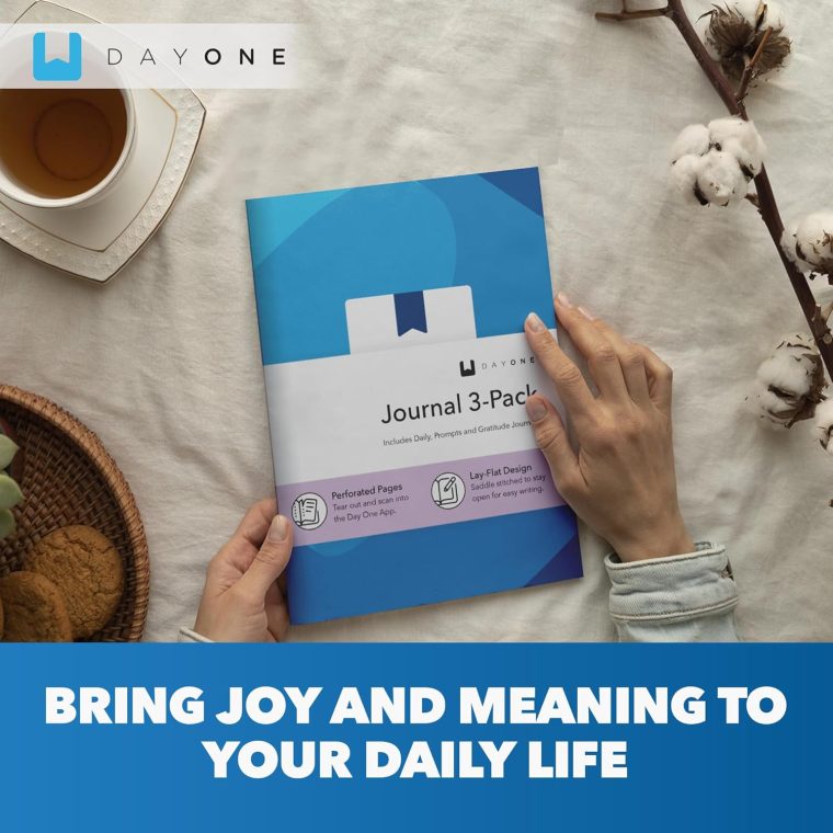 Day One App Set of 3 Slim Journals: Gratitude, Daily & Prompts Journal, Ideal for Mindfulness, Daily Reflection, and Goal Achievement | Thoughtful Gift for Personal Development and Productivity - Image 6