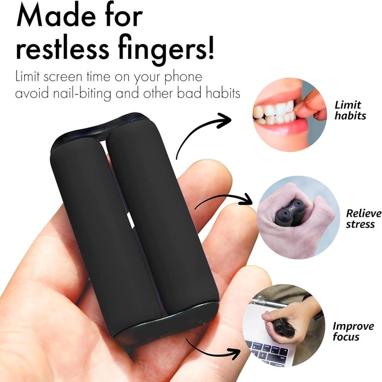 ONO Roller - Handheld Fidget Toy for Adults | Help Relieve Stress, Anxiety, Tension | Promotes Focus, Clarity | Compact, Portable Design (Junior Size/ABS Plastic, Black) - Image 5