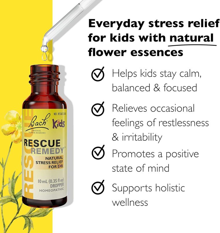 Bach RESCUE REMEDY KIDS Dropper 10mL, Natural Stress Relief, Homeopathic Flower Essence, Vegan, Gluten & Sugar-Free, Kid-friendly, Non-alcohol Formula - Image 2