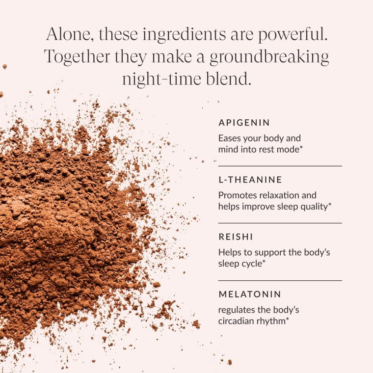 Beam Dream Sleep Powder, Natural Sleep Aid and Magnesium Hot Cocoa Drink for Adults, Calming Sleep Supplement with Apigenin, Nighttime Sleep Drink Powder, Third Party Tested Supplement, 22 Servings - Image 3