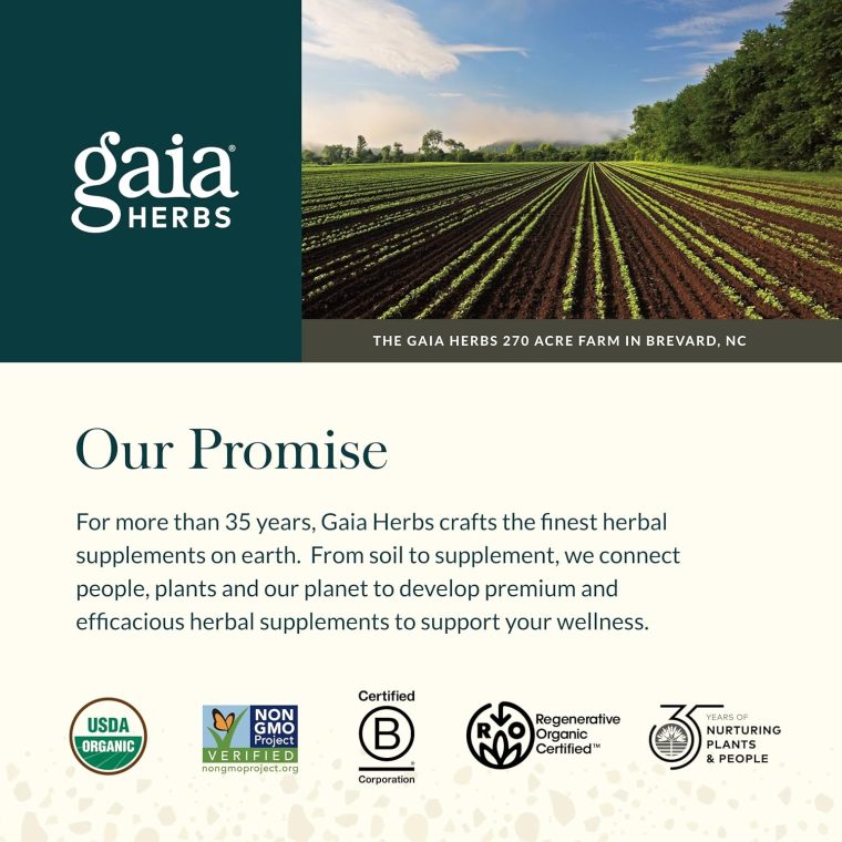 Gaia Herbs Calm A.S.A.P. Stress Support Supplement - with Skullcap, Passionflower, Chamomile, Vervain, Holy Basil & More to Support a Natural Calm - 60 Vegan Liquid Phyto-Capsules (20-Day Supply) - Image 7