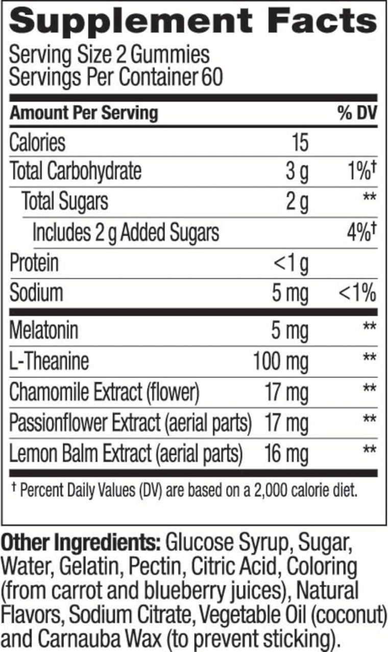 OLLY Extra Strength Sleep Gummy, 5 mg Melatonin, L-Theanine, Chamomile, Lemon Balm Extracts, Sleep Aid, BlackBerry Flavor - 120 Count - Image 9