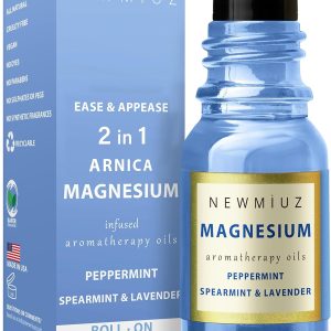 Migraine Roll on Stick Headache Magnesium Arnica Montana Oil Peppermint Eucalyptus Lavender Spearmint Essential Oil Stress Relief Gifts for Women