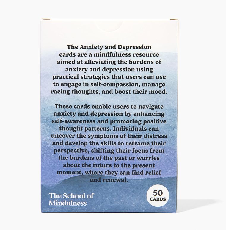 The School of Mindfulness- Mindfulness Coping Skills Series Deck, for Depression and Anxiety, Anger Management, and Cravings and Triggers (Depression and Anxiety) - Image 5
