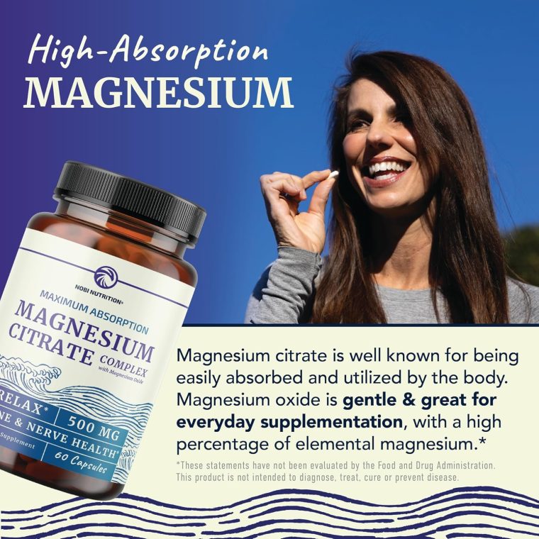Magnesium Citrate Complex 500 MG for Constipation, Digestion, Calm & Relaxation Support | High Absorption Magnesium Supplement | Citrato de Magnesio | Non-GMO Soy-Free | 60 Mag Citrate Capsules - Image 3