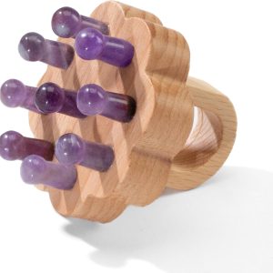 KALIFANO Amethyst Massage Tool for Deep Tissue Relaxation, Spiritual Healing, and Stress Relief - Promotes Inner Peace and Tranquility (Family Owned Business)