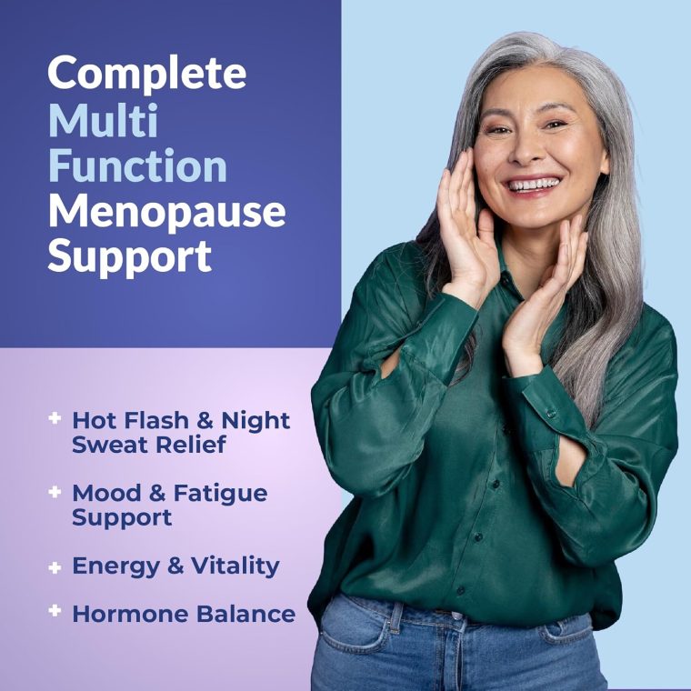 Natural Menopause Supplements for Women - Perimenopause Supplements for Hormonal Balance, Bloating & Mood Swings | Hot Flashes Menopause Relief w/Probiotics & Prebiotics, Black Cohosh & Chasteberry - Image 3