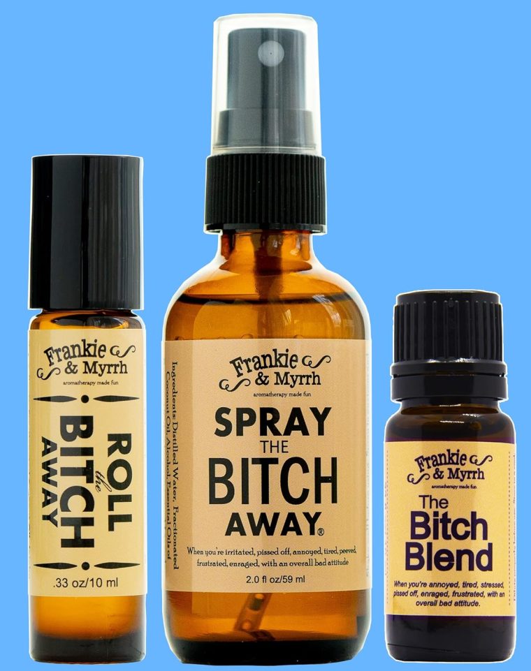 Frankie & Myrrh | The Bitch Kit Trio | Aromatherapy Spray, Roll-on and Blend for Irritability | Bergamot, Geranium, Lavender, Frankincense Essential Oils | Natural Perfume - Image 4