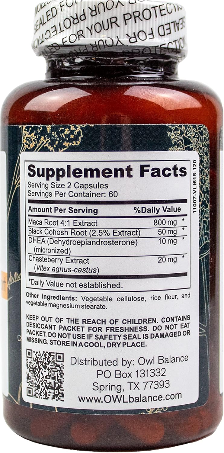 Menopause Support for Women - Menopause + Perimenopause Relief for Hot Flashes, Low Energy, Hormone Support - 120 Herbal Capsules - Image 6