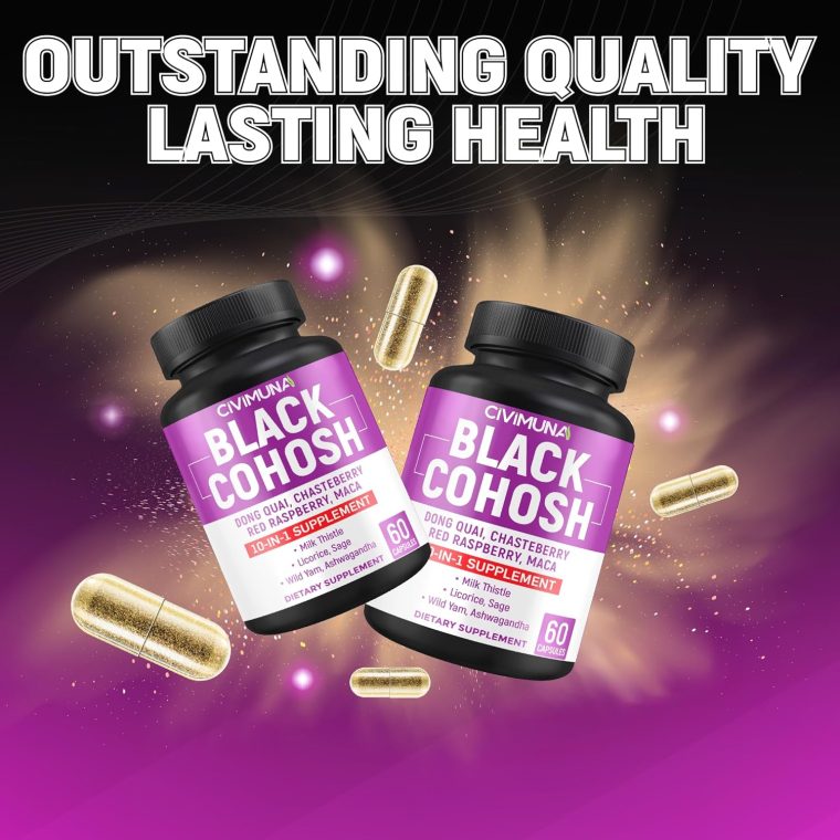 Black Cohosh Capsules with Black Cohosh, Dong Quai, Chasteberry and More - 120 Capsules for 4 Months Supply (Pack of 2) - Image 7