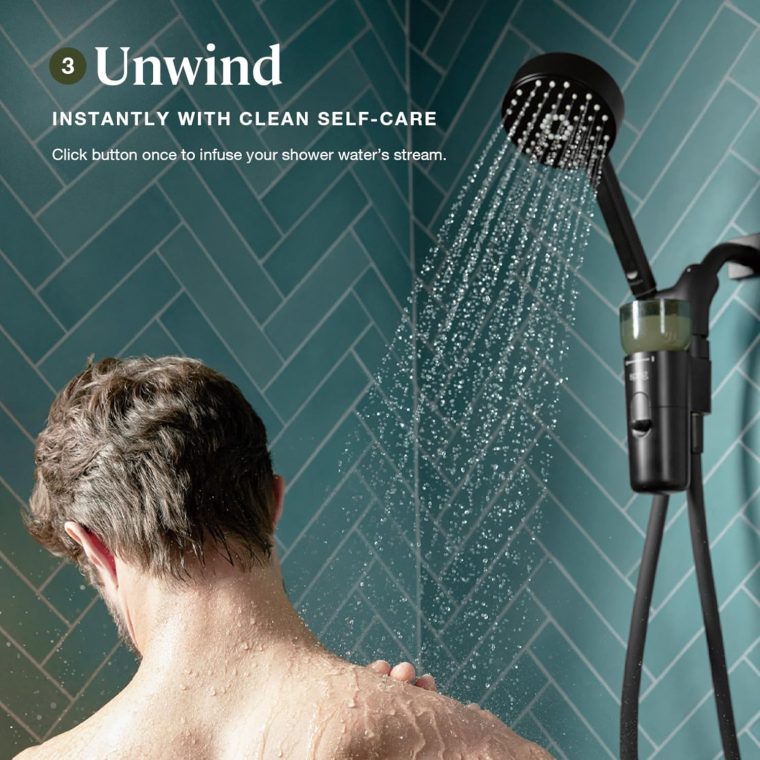 Sprig by Kohler Handshower Infusion Kit, Clean Aromatherapy Infused With Skin and Hair-Loving Ingredients, Matte Black - Image 6