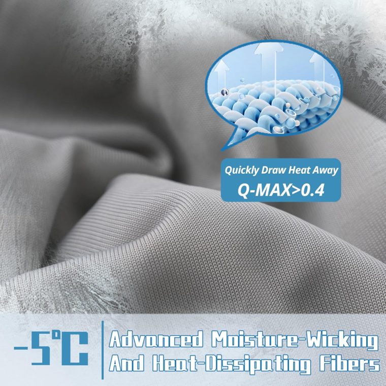 DOWNCOOL Cooling Comforter, Grey Cooling Blanket Queen Size, Cooling Duvet for Hot Sleeper, Breathable Summer Quilt, Lightweight Soft Q-Max>0.4 Arc-Chill Cool Comforter,90"X90" - Image 2
