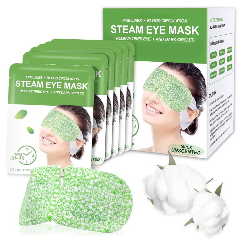 16 Packs Steam Eye Masks for Dry Eyes, Self Heating Warm Compress for Eyes Fatigue & Puffiness Relief, Disposable Heated Eye Mask Travel Essentials, Spa Relaxation Gift, FSA & HSA Eligible, Unscented