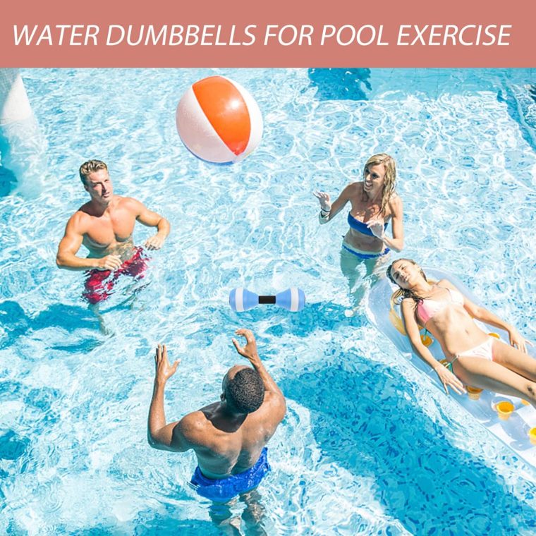 1pair Aquatic Exercise Dumbbells Eva Water Dumbbells for Pool Aerobics Compact Design for Upper Body Strength Training for Low-Impact Workouts - Image 9