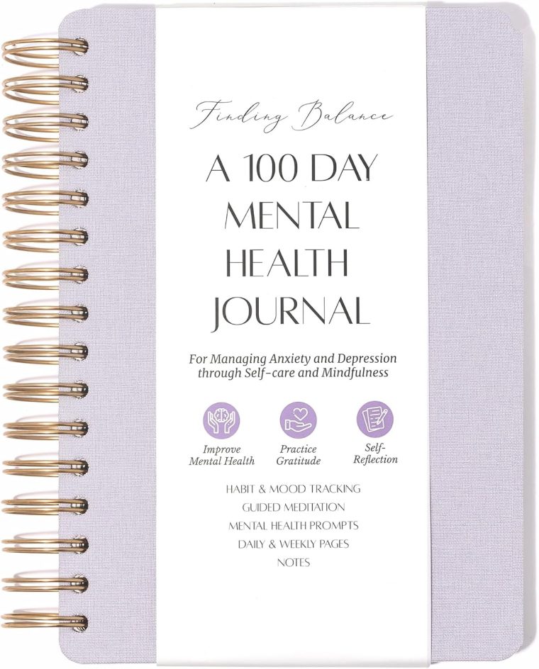 FINDING BALANCE A 100-DAY Mental Health Journal – Daily Journal with Prompts for Mindfulness, Self-Care & Healing – Anxiety & Depression Relief - Image 9