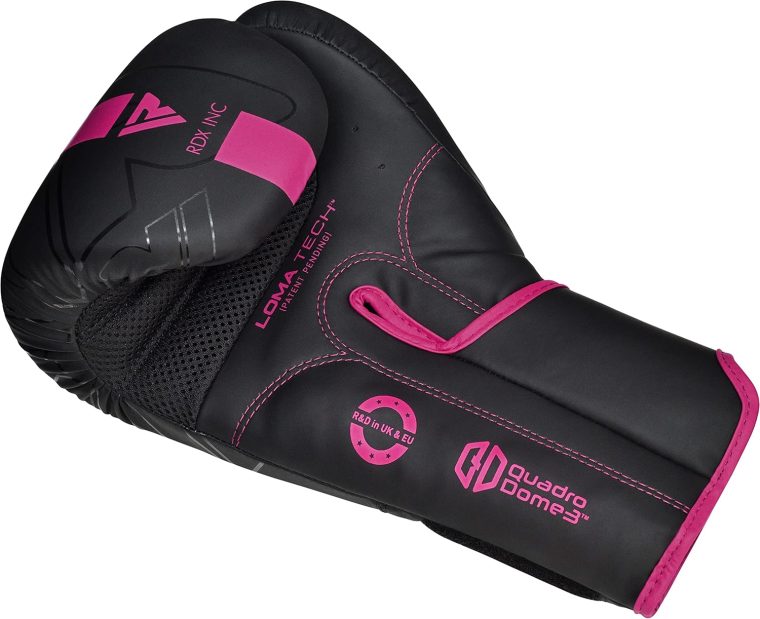 RDX Boxing Gloves, Pro Training Sparring, Maya Hide Leather, Muay Thai MMA Kickboxing, Men Women Adult, Heavy Punching Bag Focus Mitts Pads Workout, Ventilated Palm, Multi Layered, 8 10 12 14 16 18 Oz - Image 6