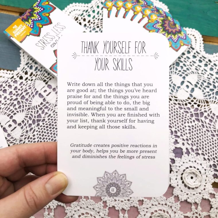 Stress Less Cards - 50 Mindfulness & Meditation Exercises - Self Care Cards that Helps Relieve Stress and Anxiety - The Original Deck - Image 7