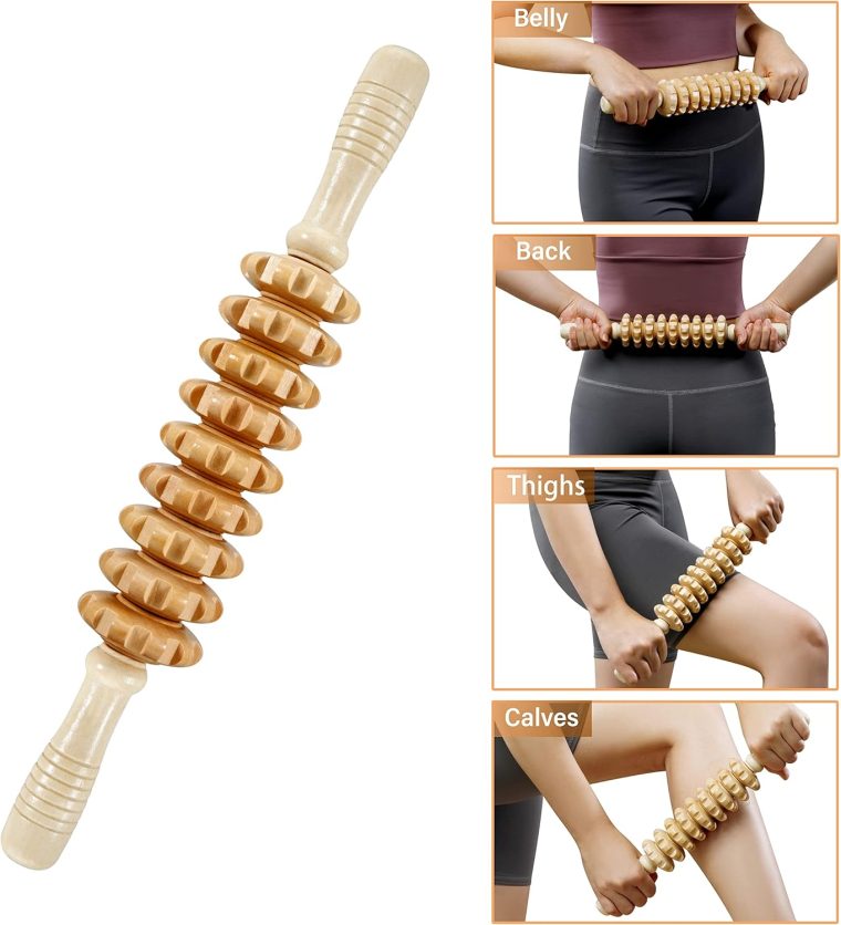 Wood Therapy Massage Tools Wooden Gua Sha Kits Maderoterapia Kit Body Sculpting Tools Wood Massager Roller for Relax Muscles (2) - Image 2