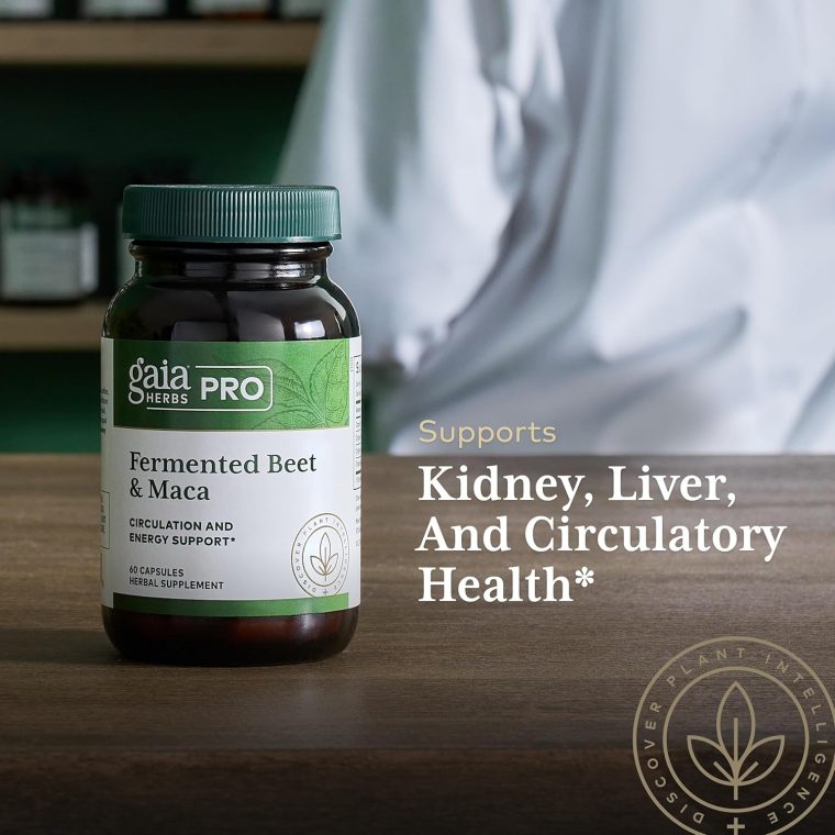 Gaia Herbs PRO Fermented Beet & Maca - Healthy Energy & Circulation Support Supplement* - Kidney Health Supplement with Beet & Carrot Root - Vegan, Gluten-Free, Soy-Free - 60 Capsules (30 Servings) - Image 5