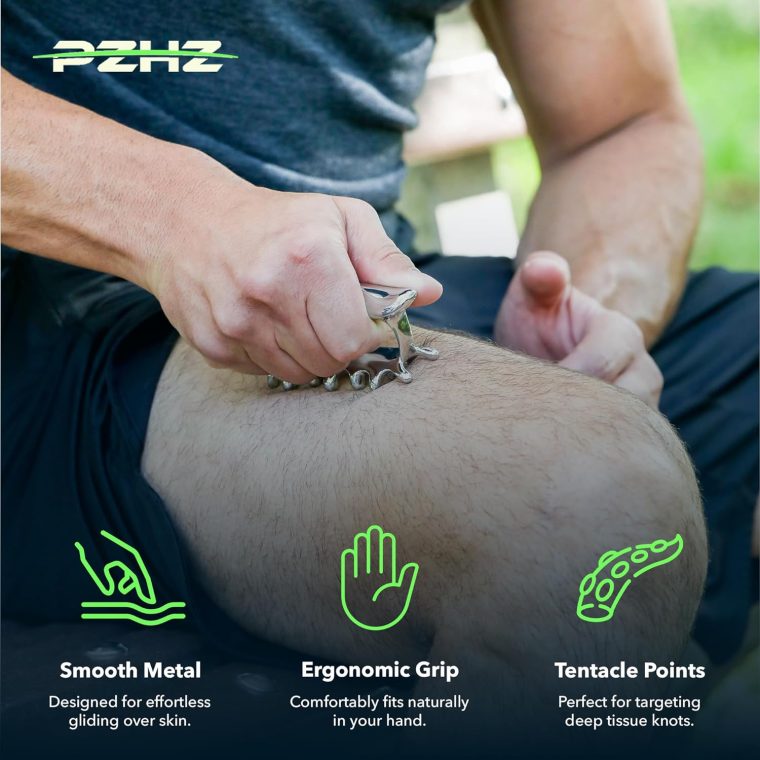 PZHZ® Fascia Massage Tool Blaster for Deep Tissue, Muscle Knots,Cellulite, Myofascial Release & More – All-in-One Full Body Tension Relief, Back & Neck Massager - Image 3