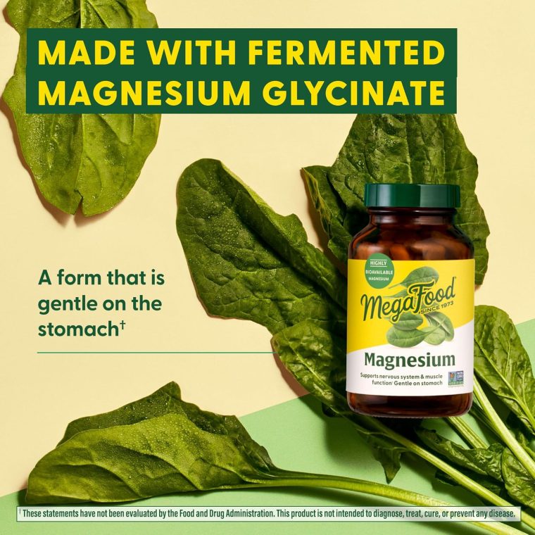 MegaFood Magnesium - Supports heart & nervous system - Magnesium Supplement with fermented Magnesium Glycinate - Vegan, Gluten-Free, Non-GMO and Kosher - Made Without 9 Food Allergens - 90 Tabs - Image 5