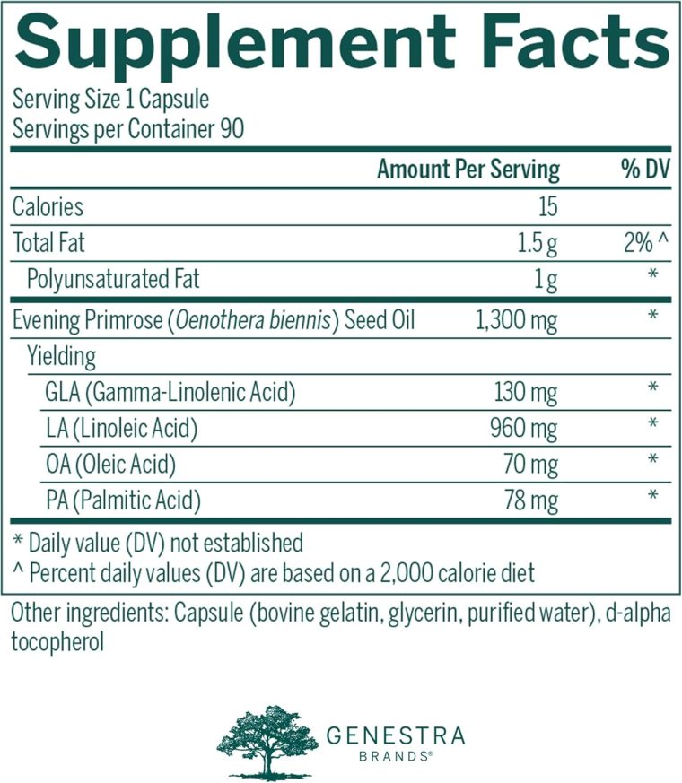 Genestra Brands GLA 130 Primrose Oil | Essential Fatty Acid Supplement for Skin Health* | 90 Capsules - Image 2