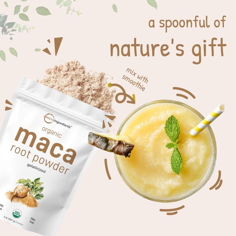 Organic Maca Root Powder, 2 Pound, Gelatinized for Better Absorption, Rich in Antioxidants, Help Energy, Stamina, Endurance, Strength and Immune System, No GMOs, Vegan Friendly and Peru Origin - Image 7