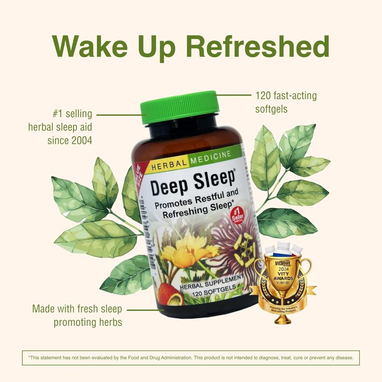 Herbs Etc. Deep Sleep Softgels - Herbal Sleep Support Supplement - Rest & Calming Support with Passionflower, Chamomile & Lemon Balm - 120 Softgels (120 Servings) - Image 4