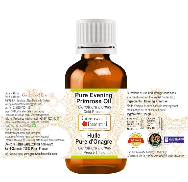 Pure Evening Primrose Oil (Oenothera biennis) Cold Pressed 100ml (3.38 oz) - Image 2