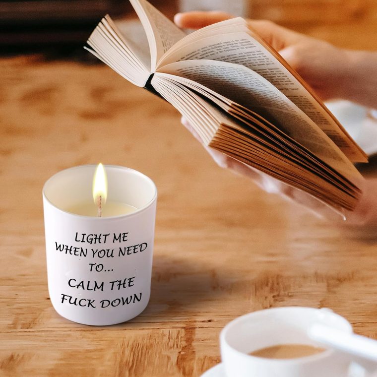 Candles Gifts for Women Funny Unique Stress Relief Relaxation Relaxing Christmas Birthday Gifts for Her Sister Best Friend Bestie Girlfriend Wife Mom Novelty Lavender Scented Soy Candle - Image 6