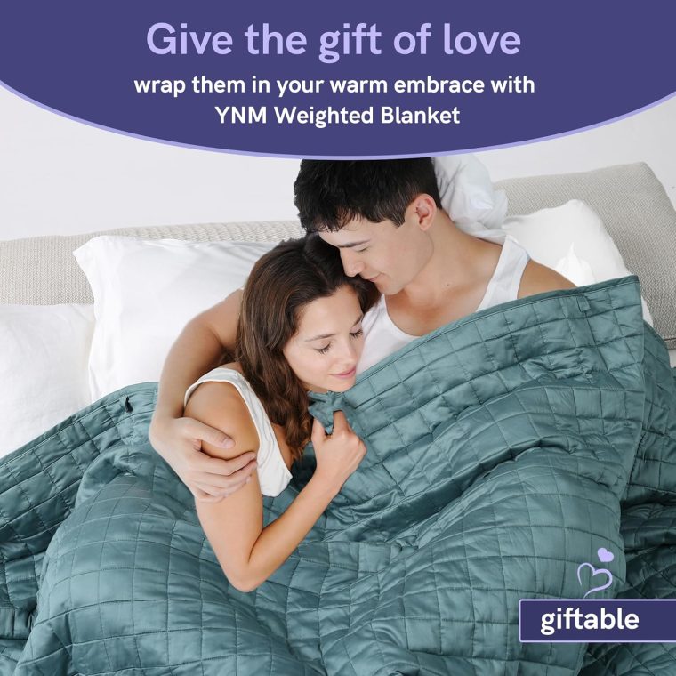 YnM 15lbs Weighted Blanket for Adults, Breathable Heavy Bed Throw Blanket with Cooling Glass Beads for All Season Use, Ideal for ~140lbs (48x72 Inches, Twin/Full, Dark Grey) - Image 7