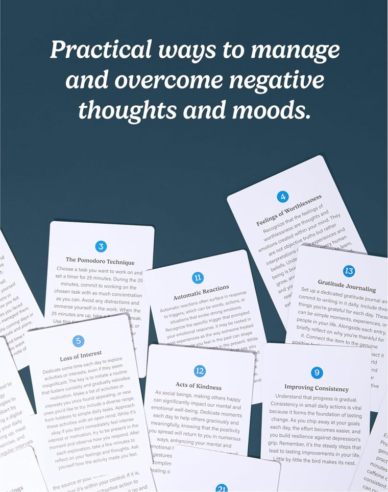 The School of Mindfulness- Mindfulness Coping Skills Series Deck, for Depression and Anxiety, Anger Management, and Cravings and Triggers (Depression and Anxiety) - Image 7