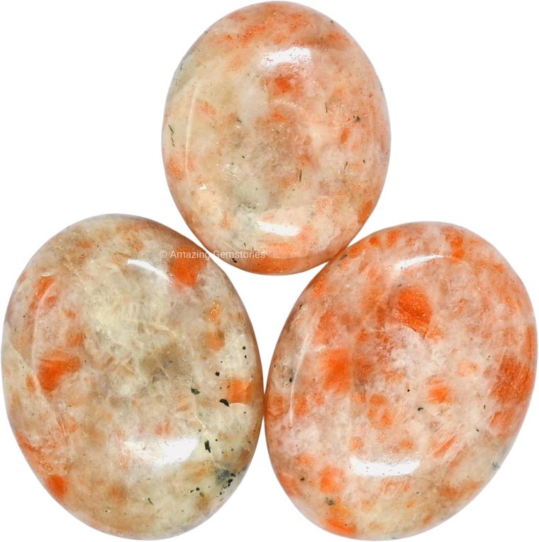 Sunstone Crystals and Healing Stones - Large Palm Stone Crystals Piedra - Crystal for Good Luck, Balanced Positive Energy, Meditation - Unique Stocking Stuffers and Birthday Gifts for Women, Men - Image 4