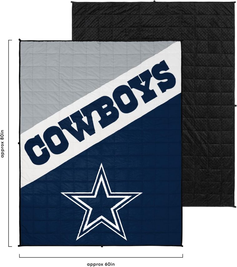 FOCO NFL Team Color Wordmark Weighted Blanket 60" x 80" - Image 4