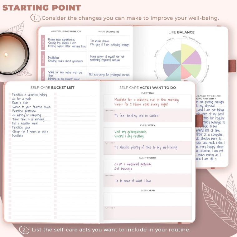 Clever Fox Self-Care Journal – Daily Reflection Notebook – Mental Health & Personal Development Planner, Meditation & Mood Log, A5 (Rose Gold) - Image 2