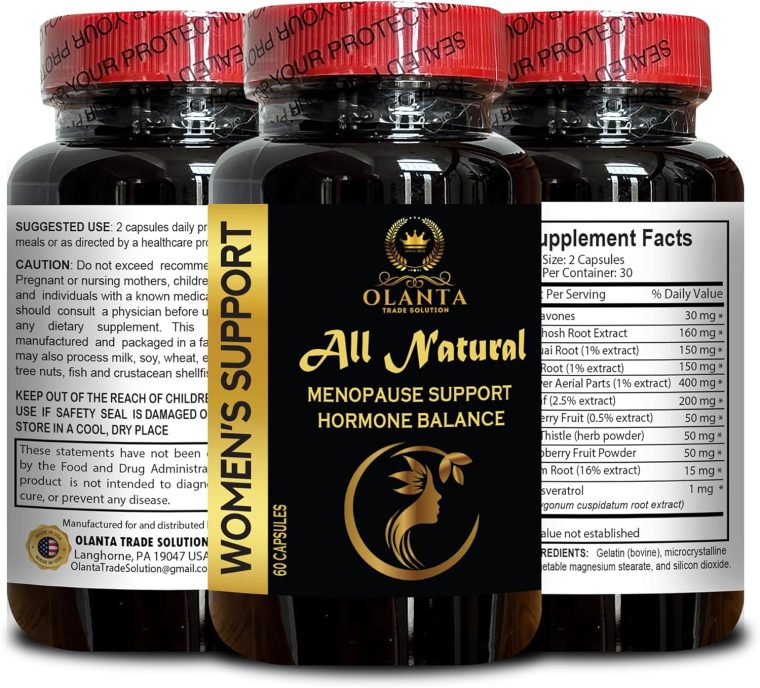 Women's Support - Black Cohosh Organic | Support Help Alleviate Hot Flashes | Wild yam and chasteberry | Hot Flashes with Red Clover - 1 Bottle 60 Capsules - Image 4