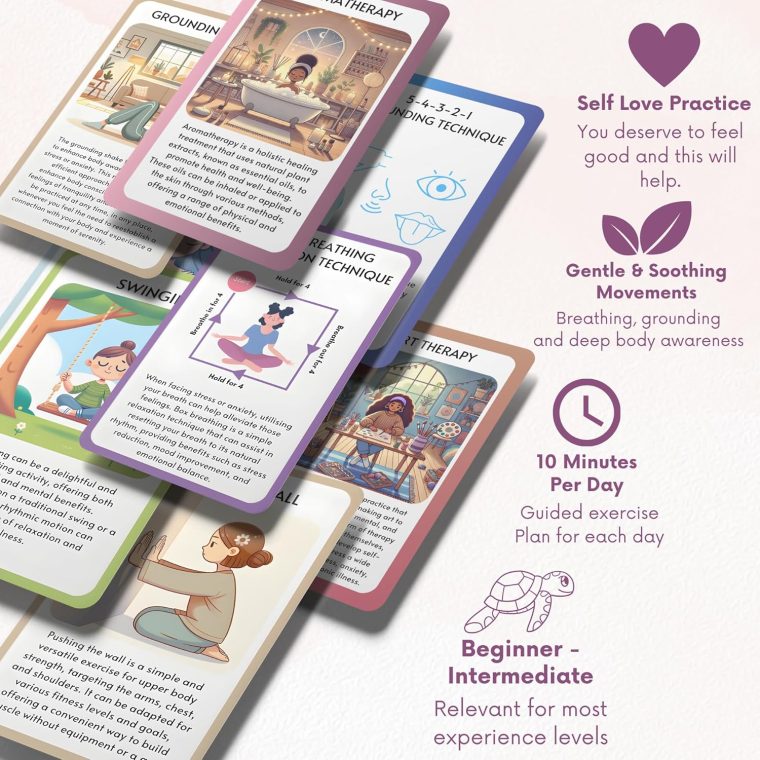 HORIA KADI Somatic Therapy Coping Skill Cards: Techniques and Exercises to Treat Trauma & Stress - Image 4