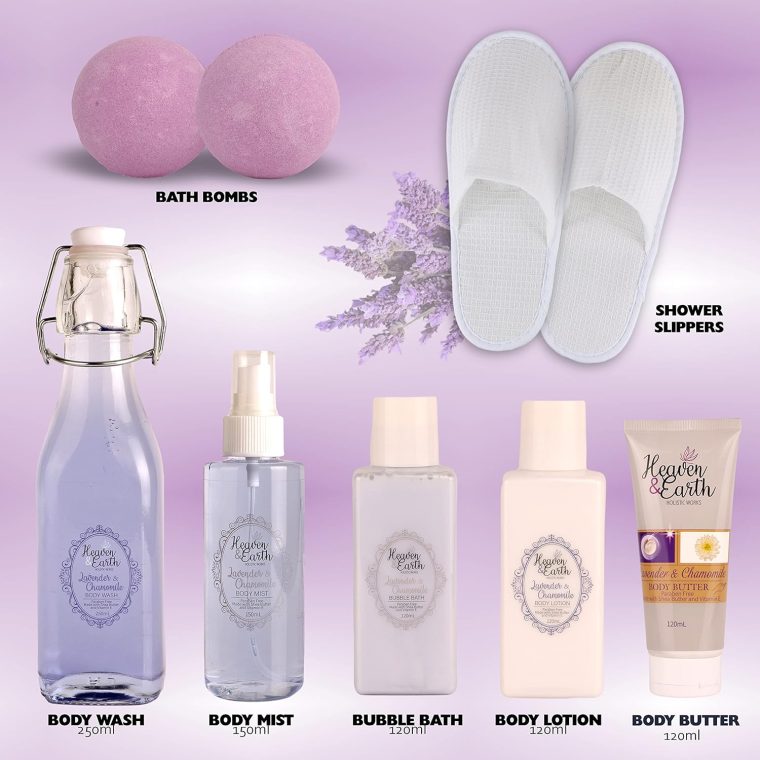 Birthday Gift Basket for Women. Lavender Pampering Gift Basket! All Inclusive Spa Bath Gift Set for Relaxing, Self Care, Meditation Gifts for Her Gift Bath Set for Mind & Body Stress Relief! - Image 3