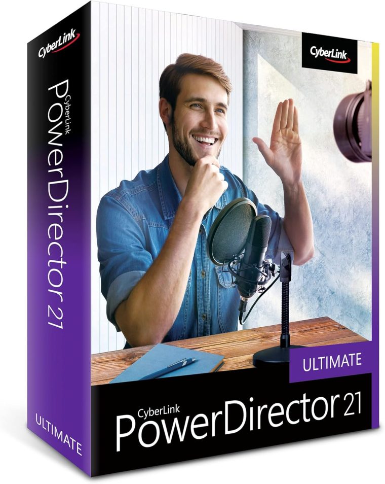 CyberLink PowerDirector 21 Ultimate | Pro-Level and Easy-to-Use Video Editing Software with Thousands of Visual Effects | Slideshow Maker | Screen Recorder | Green Screen Editor | Windows 10/11 [Box]