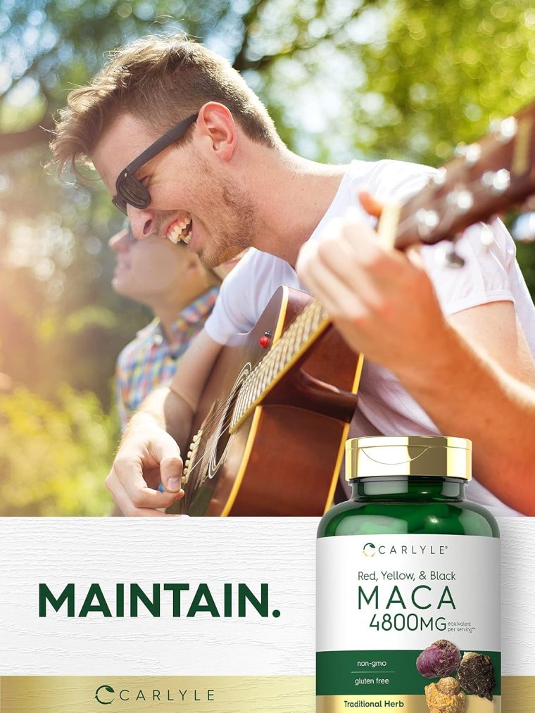 Carlyle Maca Root | Powder Capsules for Women & Men | 4800 mg | 180 Count | High Potency Extract | Non-GMO & Gluten Free Supplement - Image 6