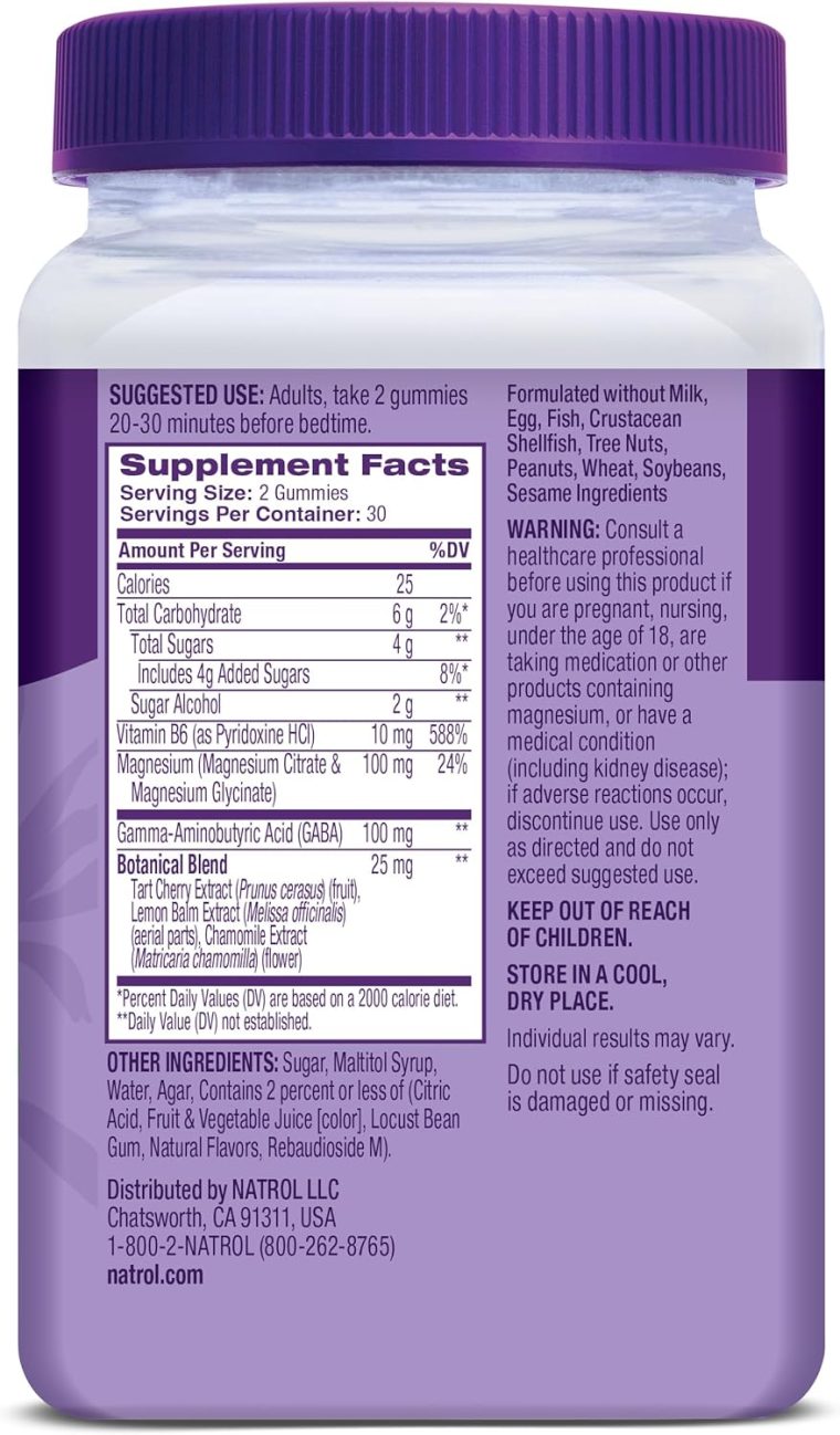 Natrol Sleep & Restore Magnesium Glycinate Gummies, Magnesium for Sleep Aids for Adults, Melatonin-Free, Cherry Flavored, 30 Day Supply - Image 11
