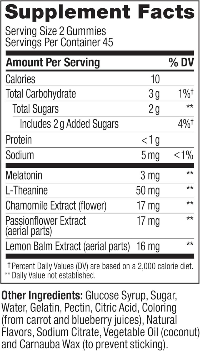 Olly Sleep Gummy, 3mg Melatonin, L-Theanine, Chamomile, Lemon Balm, Sleep Aid, BlackBerry, 90 Count - Image 7