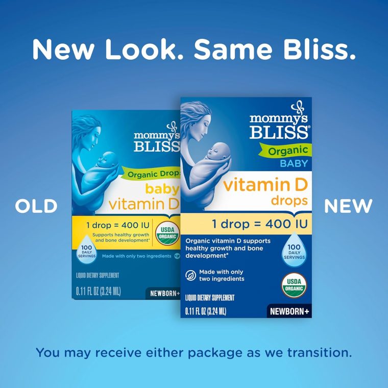 Mommy’s Bliss Organic Vitamin D Drops - Infants and Newborns - Supports Growth and Bone Development - Easy Use - 400 IU Per Drop - 100 Daily Servings - Image 2