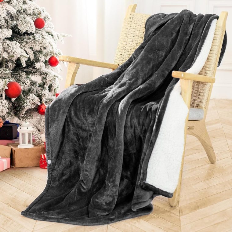 Heated Blanket, Electric Blanket with 2 Wearable Buttons, 50x60 Inches Wearable Heated Throw Blanket, 6 Heating Levels & 4 Options Auto Off, for Office, Home (Grey) - Image 8
