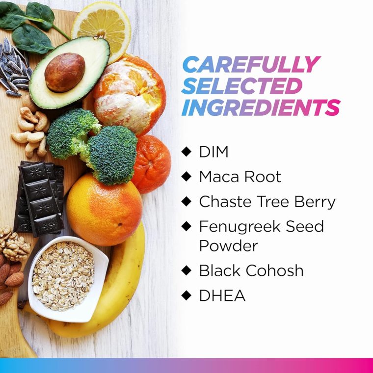 Livingood Daily Women’s Hormone Support Supplement, Estrogen Balance with Fenugreek, Black Cohosh, Chasteberry, DIM, Natural PMS & Menopause Support, Non GMO, Gluten Free, Vegetarian Capsules, 120 Ct - Image 3
