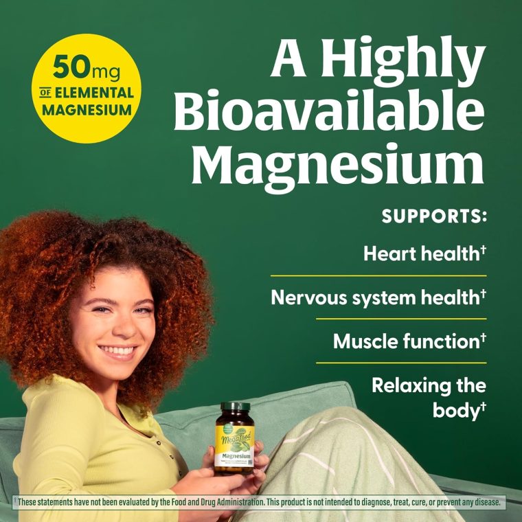 MegaFood Magnesium - Supports heart & nervous system - Magnesium Supplement with fermented Magnesium Glycinate - Vegan, Gluten-Free, Non-GMO and Kosher - Made Without 9 Food Allergens - 90 Tabs - Image 4