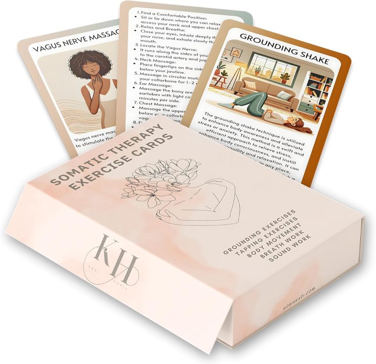 HORIA KADI Somatic Therapy Coping Skill Cards: Techniques and Exercises to Treat Trauma & Stress