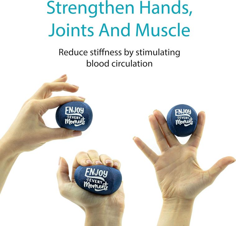 Candescent Stress Balls - Hand Therapy Relief for Anxiety, Fidget, Tension, Exercise Strengthener - Motivational Toys for Adults & Kids - Set of 2 (Crystal Blue, Ocean Blue) - Image 6
