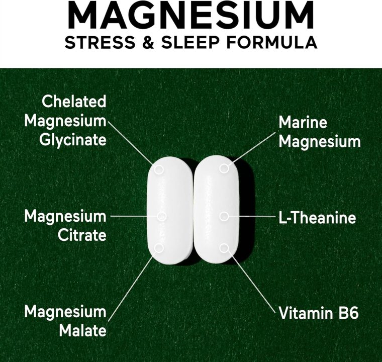 Smarter Nutrition Magnesium Complex - Chelated Magnesium Glycinate + Citrate, Malate for Sleep, Relaxation, Muscle & Nerves + Clinically Proven L-Theanine, Non-GMO-180 Tablet[90-Day Supply] - Image 5